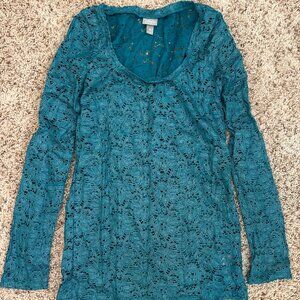 Vanity floral lace tunic medium